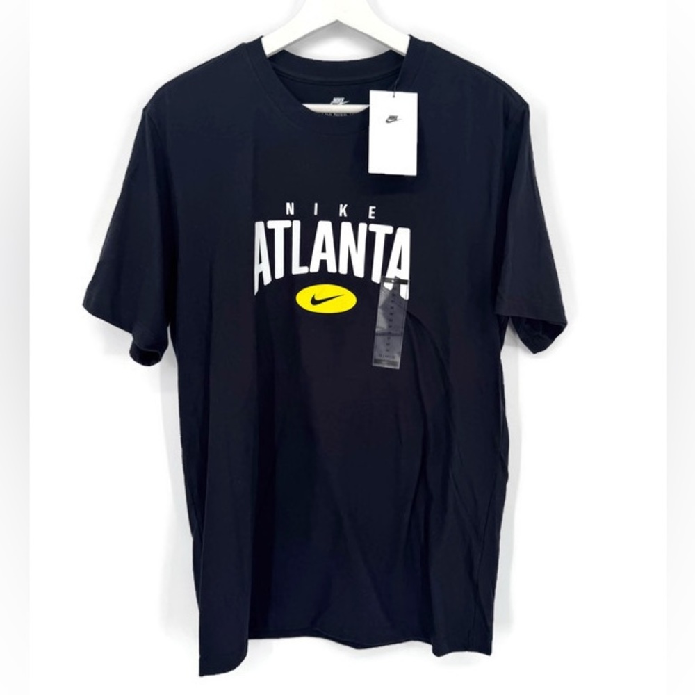Nike Atlanta Graphic T-Shirt Men’s Medium Black‎ Yellow Swoosh NWT